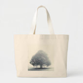 Een boom in mist grote tote bag (Voorkant)