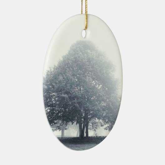 Een boom in mist keramisch ornament (Rechts)