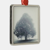Een boom in mist metalen ornament (Rechts)