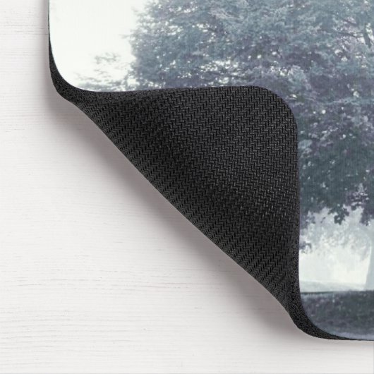 Een boom in mist muismat (Hoek)