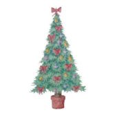 een boom met decoraties rode bogen bells kerst stropdas