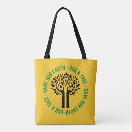 Een boom om onze aarde te redden tote bag (Achterkant)