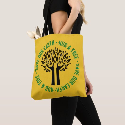 Een boom om onze aarde te redden tote bag (Dichtbij)
