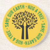 Een boom om onze aarde te redden zandsteen onderzetter (Voorkant)