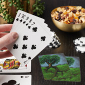Een boom op een heuvel pokerkaarten (Insitu)