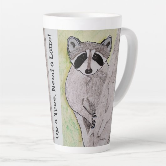 Een boom op, een latte nodig! Latte Mok (Rechterhoek)