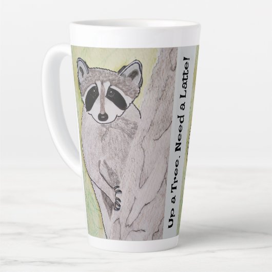 Een boom op, een latte nodig! Latte Mok (Linkerhoek)