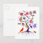 Een boom van het leven uitnodiging briefkaart (Voorkant / Achterkant)