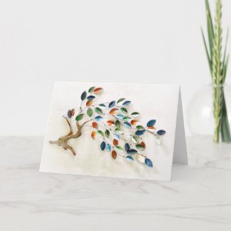 Een boom van vele kleuren notitiekaartje