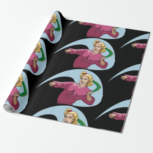 Een Boomerang omdraaien Cadeaupapier (Uitgerold)