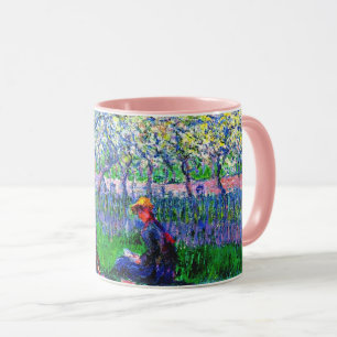 Een boomgaard in de lente van Monet, Mok