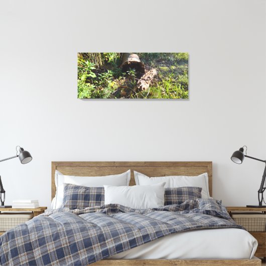 Een boomlog vergeten canvas afdruk (Insitu (Slaapkamer))