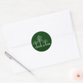 Een boomontwerp klimmen ronde sticker (Envelop)
