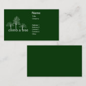 Een boomontwerp klimmen visitekaartje (Voorkant / Achterkant)