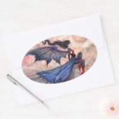 Een boosaardige gotische vampier fee stickers (Envelop)