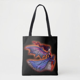 Een Boosaardige Wind Gothische Vampier Fee Kunst Tote Bag