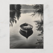 Een boot in de rivier briefkaart (Voorkant)