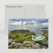 Een boot in Rohuneeme Estland Briefkaart (Voorkant / Achterkant)
