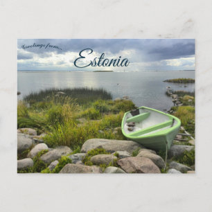Een boot in Rohuneeme Estland Briefkaart