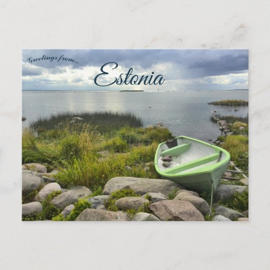 Een boot in Rohuneeme Estland Briefkaart (Voorkant)