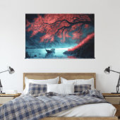 Een boot op een waterlichaam canvas afdruk (Insitu (Slaapkamer))