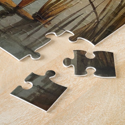 Een boot op het meer legpuzzel (Zijkant)