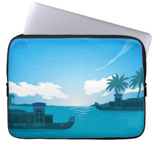Een boot op zee-18530 laptop sleeve