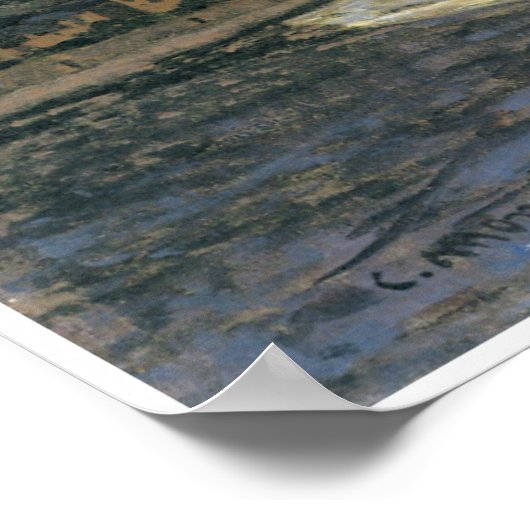 Een boot slepen, Honfleur, 1864, Claude Monet Poster (Hoek)