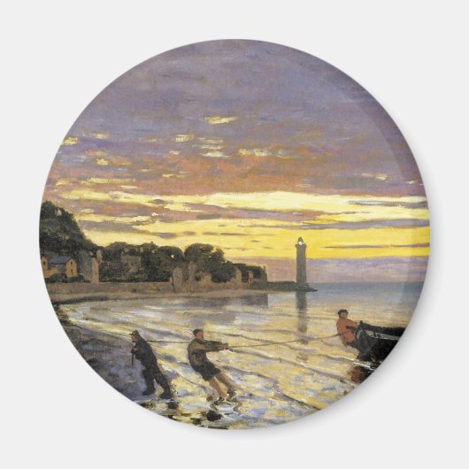 Een boot slepen, Honfleur Magneet (Voorkant)