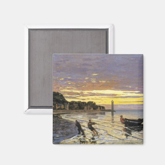 Een boot slepen, Honfleur Magneet (Voorkant / Achterkant)