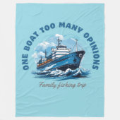 Een boot te veel Meningen, Familie visreis Fleece Deken (Voorkant)