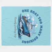 Een boot te veel Meningen, Familie visreis Fleece Deken (Voorkant (Horizontaal))