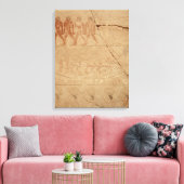 Een boot trekken uit de Mastaba van Mereruka Canvas Afdruk (Insitu (Woonkamer))