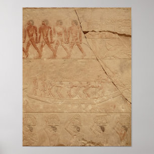 Een boot trekken uit de Mastaba van Mereruka Poster