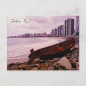 Een bootwrak op het strand. Fortaleza, Brazilië Briefkaart (Voorkant)