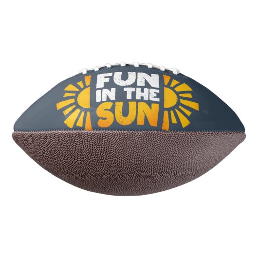 Een bord dat plezier op de zon zegt american football (Gedraaid 270)