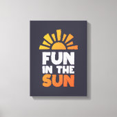 Een bord dat plezier op de zon zegt canvas afdruk (Voorkant)