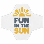 Een bord dat plezier op de zon zegt voetbal (Enkel)