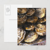 Een bord met oesters. briefkaart (Voorkant / Achterkant)