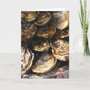 Een bord met oesters. kaart