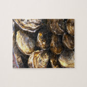 Een bord met oesters. legpuzzel (Horizontaal)