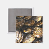 Een bord met oesters. magneet (Voorkant / Achterkant)