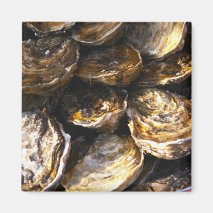 Een bord met oesters. magneet