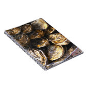 Een bord met oesters. notitieboek (Rechterzijde)
