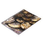 Een bord met oesters. notitieboek (Linkerzijde)