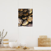 Een bord met oesters. poster (Keuken)