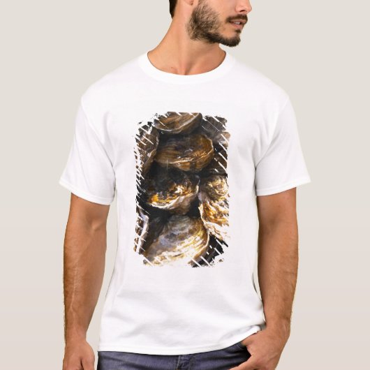 Een bord met oesters. t-shirt (Voorkant)