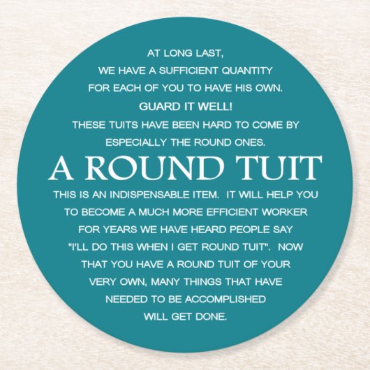 Een Bord met ronde streep Kartonnen Onderzetter (Voorkant)