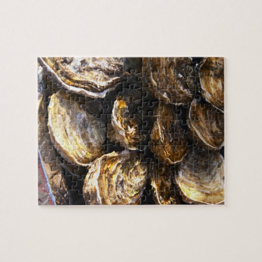 Een bord oesters. legpuzzel (Horizontaal)