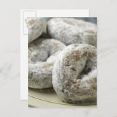 Een bord suikerdonuts briefkaart (Voorkant / Achterkant)